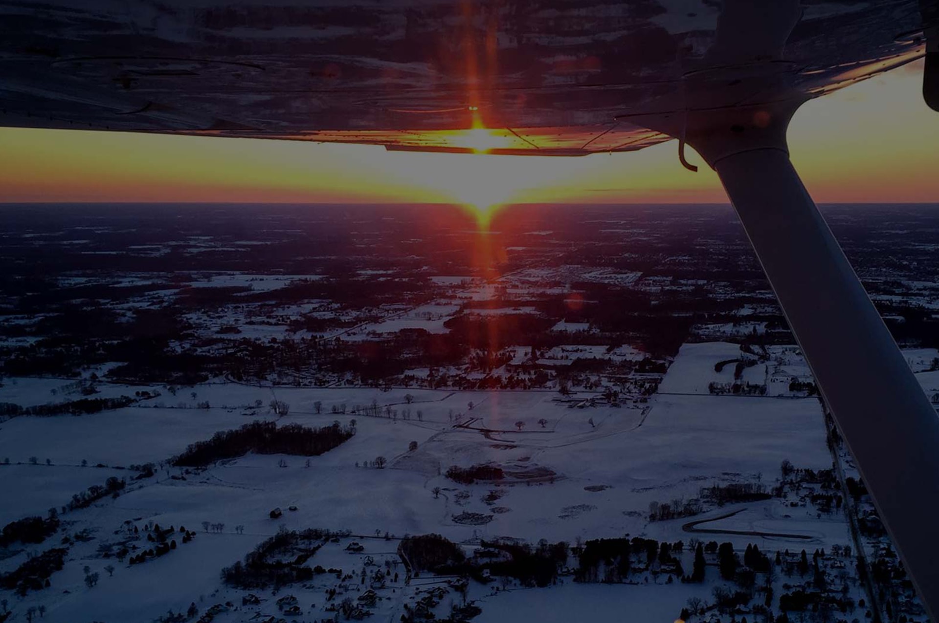 Greater Flint Pilots Association Flying Club Beaver Island Winter Sunset